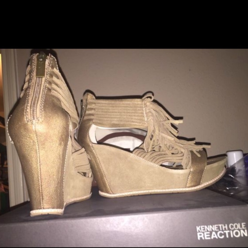 Kenneth Cole Fringe Wedges